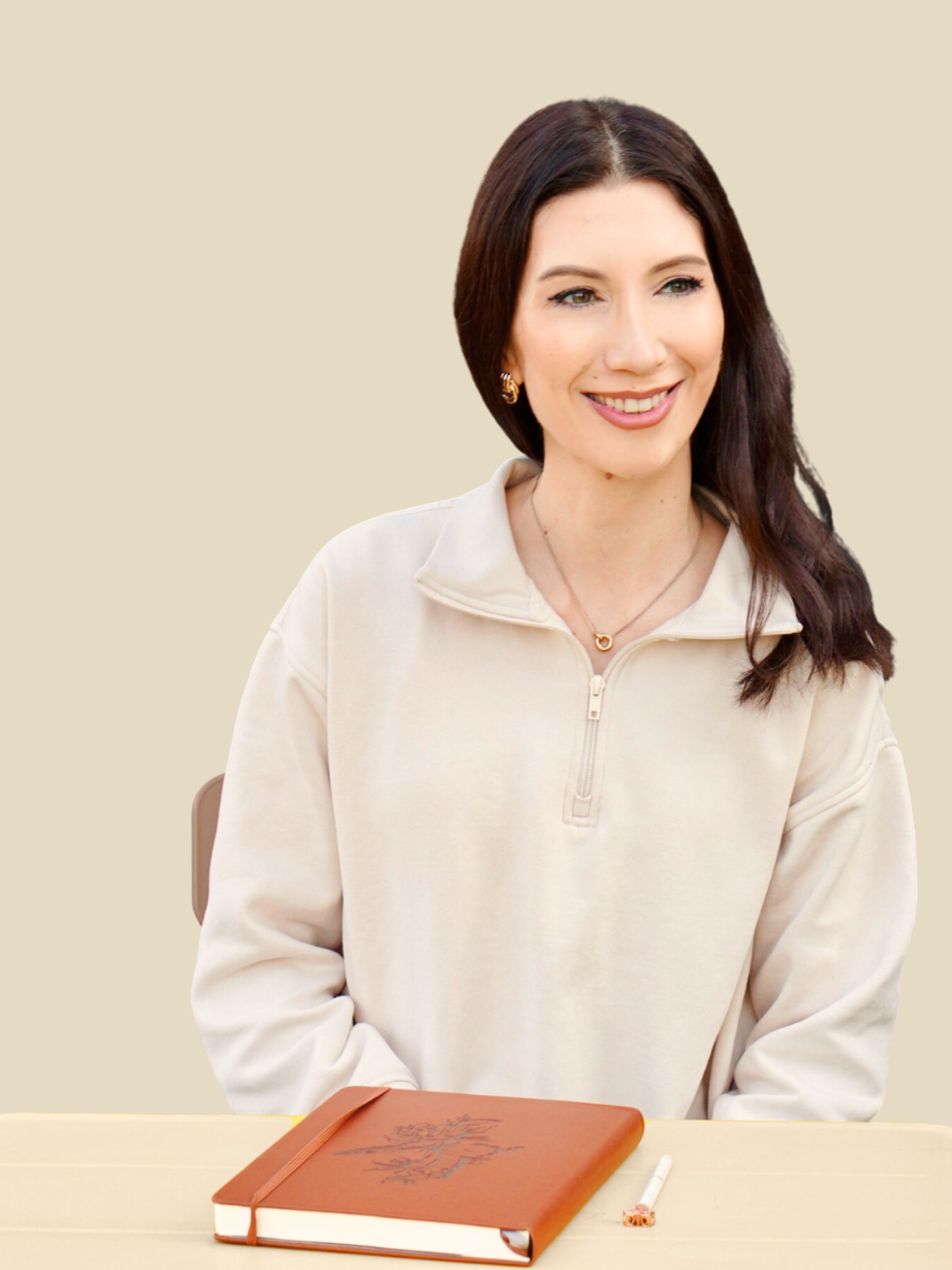 Darya at her desk — coach and founder of Butterfly Born